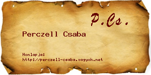 Perczell Csaba névjegykártya